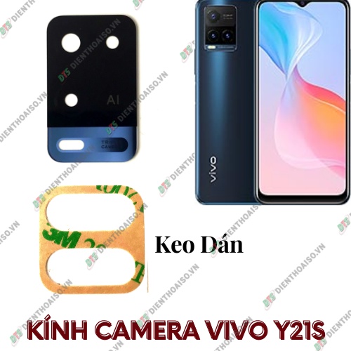 Mặt kính camera vivo y21s có sẵn keo