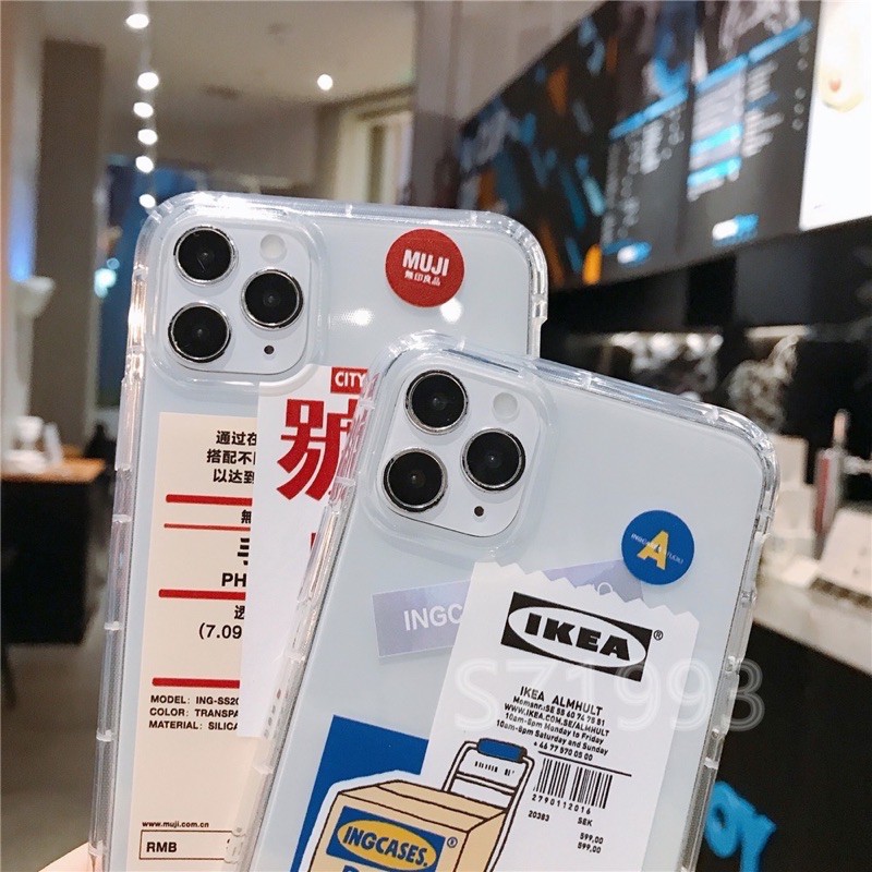 Ốp Lưng Case IPhone Dẻo Siêu Trong  Không Ngả Màu Mụi&Ikea Chống Trầy Sốc Cho 7g8g Đến 12promax