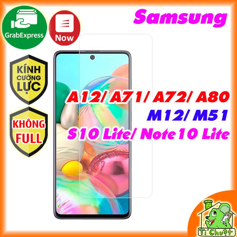 [Ảnh Thật] Kính CL Samsung A02s/A03s/A12/A71/A72/A80/M12/M51/ M62/ S10 Lite/ Note 10 Lite Cường Lực Không FULL 9H