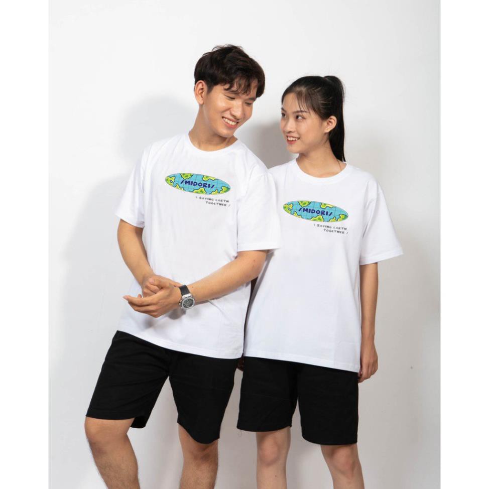Áo thun nữ nam form rộng tay lỡ Phông Unisex 100% Cotton Chính Hãng Trái Đất Local Brand Mi Midori