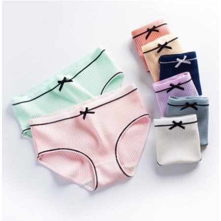 Quần lót nữ cotton tăm đính nơ siêu đẹp 026
