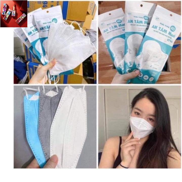 (Chính hãng) Hợp đồng mua sỉ GÓI 10 Chiếc Khẩu Trang 4D NGƯỜI LỚN KF94 AN TÂM MASK(NGƯỜI LỚN)