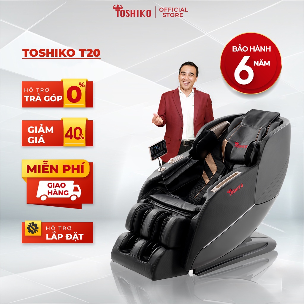 Ghế massage trị liệu toàn thân đa chức năng Toshiko T20 bảo hành 6 năm công nghệ điều khiển giọng nói cao cấp