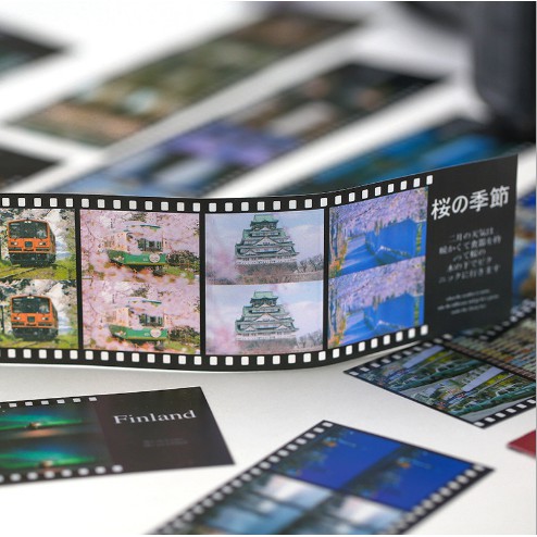 Washi Tape Film Cuộn Băng Keo Dán Sticker DIY Trang Trí Họa Tiết Nhiều Kiểu Đẹp Mắt Tiện Dụng