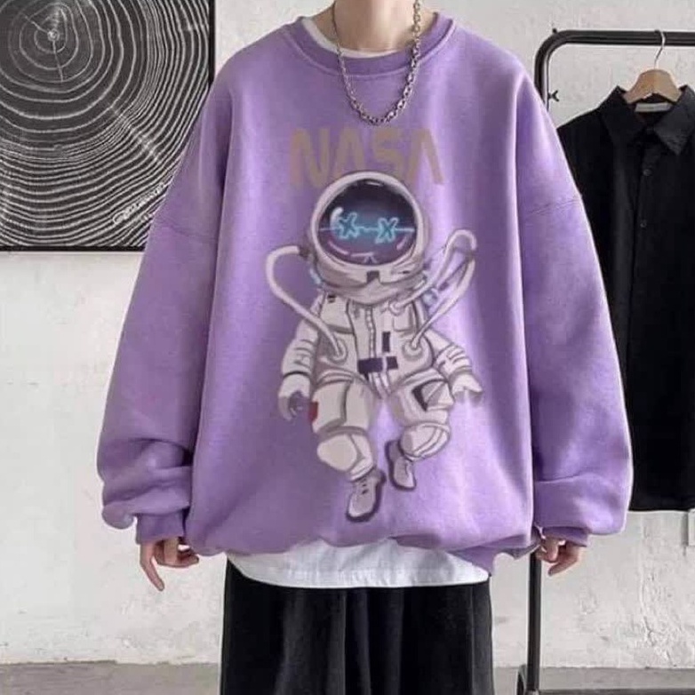 Áo SWEATER form rộng chất nỉ ngoại thiết kế NASA phi hành gia