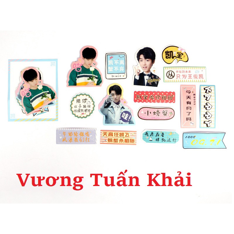 Set sticker Vương Tuấn Khải TFBOYS