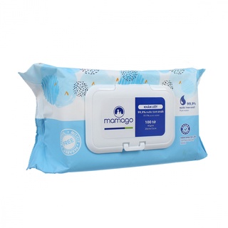 Khăn ướt mamago không mùi 100 tờ / 80 tờ - 99.9% nước tinh khiết, an toàn dịu nhẹ - Chính hãng Kidsplaza