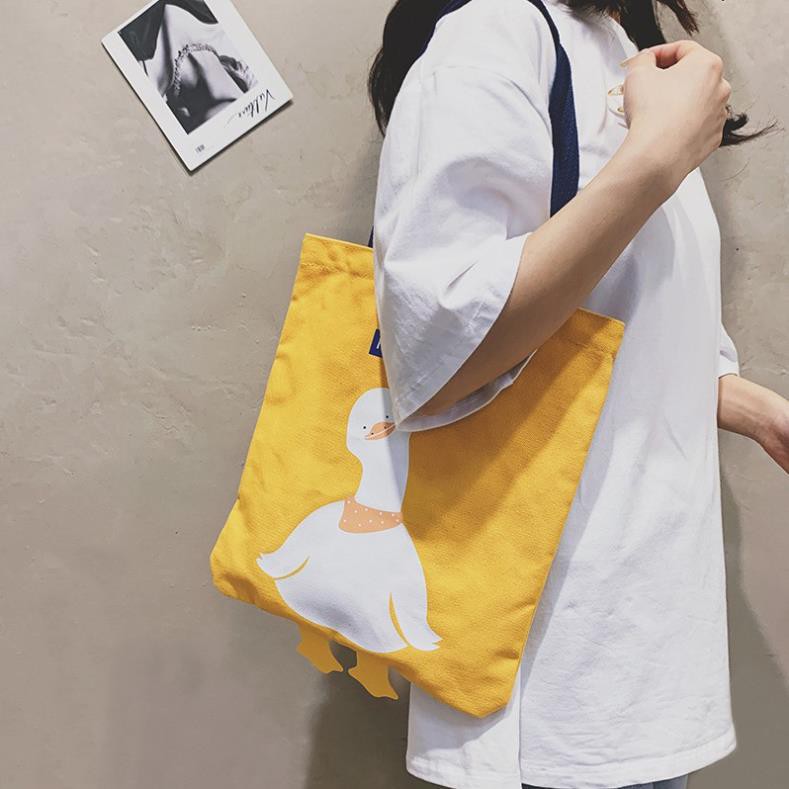 Túi tote Vải canvas mềm Đẹp Cực Hot đựng vừa a4 Happyhome🍥🍭🍮🍦 Túi vải xinh nhiều hình