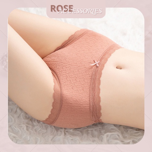 Quần lót cao cấp gợi cảm, kháng khuẩn xuất Nhật hoa vân viền ren Rose Accessories QL07