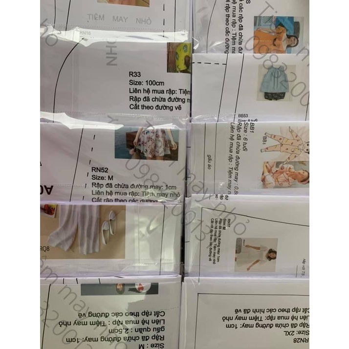 Rập giấy may bộ đồ bé trai_RT19