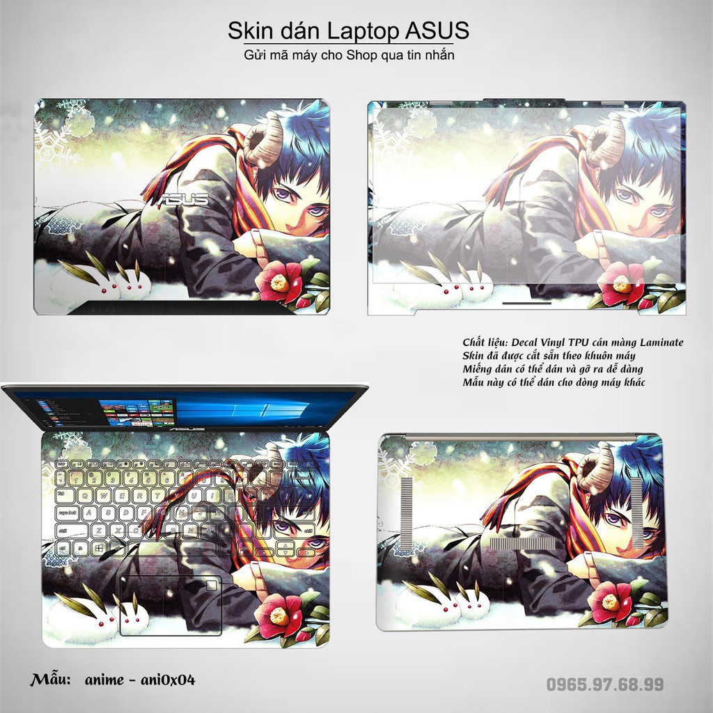 Skin dán Laptop Asus in hình Anime (inbox mã máy cho Shop)