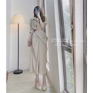 Váy chéo vạt đai eo