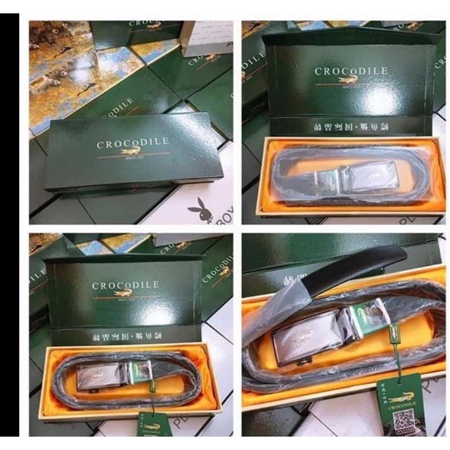 Thắt lưng nam da cá sấu
