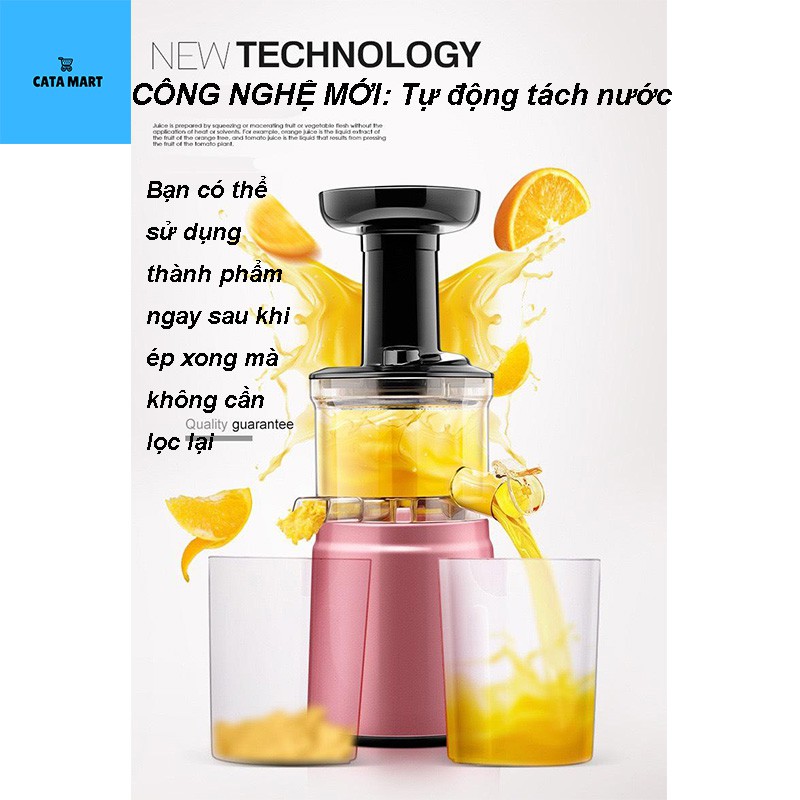 [ CÓ BẢO HÀNH] MÁY ÉP CHẬM HOA QUẢ TRÁI CÂY MEET JUICE vắt kiệt bã, tự động tách nước - LB96211 - 1644SP