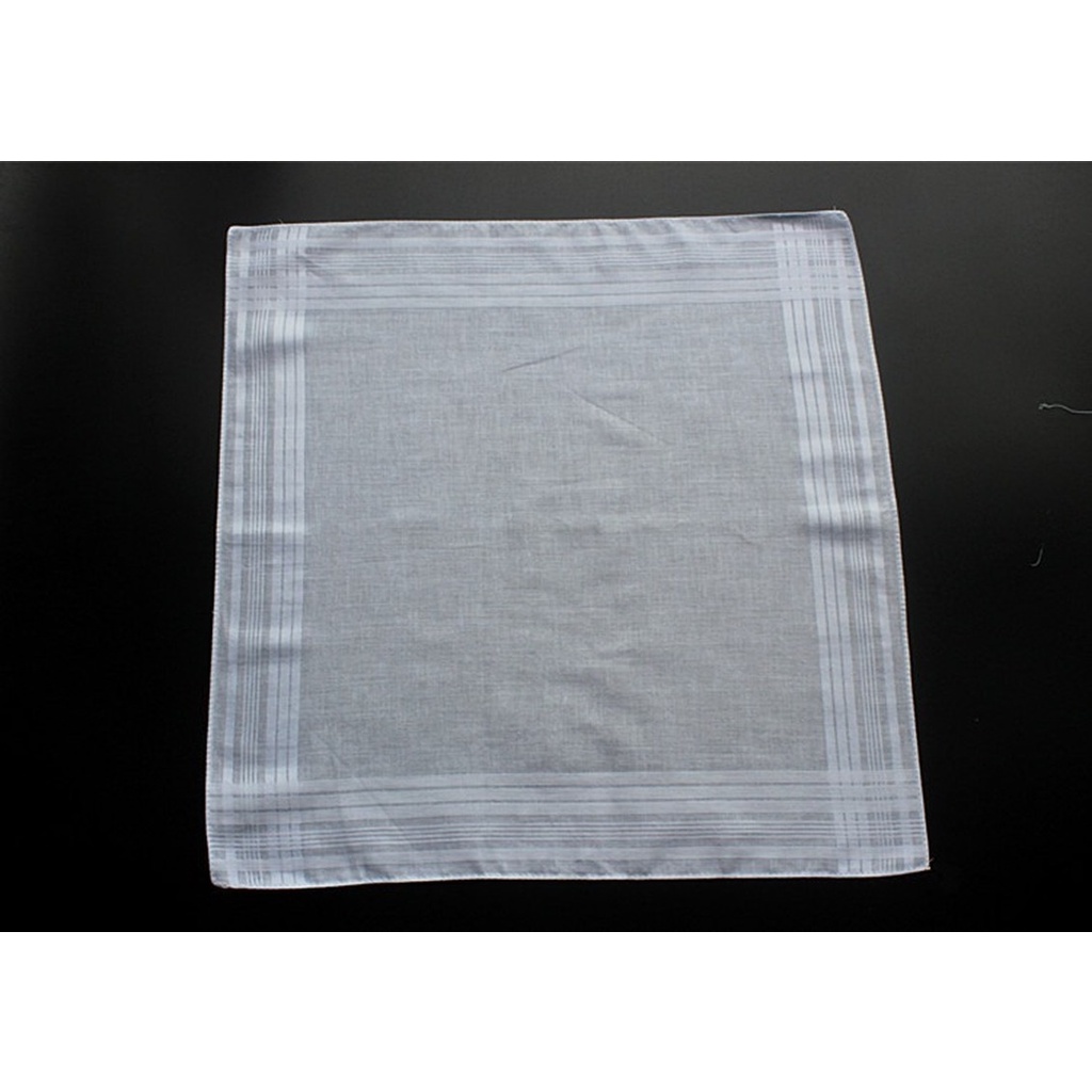 Bộ 3 Khăn Tay Cotton Màu Trơn Cho Nam 40*40cm