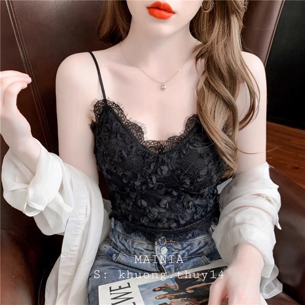 Áo Bra Hoa Hồng Nhí Hai Dây Siêu Đẹp Kiểu Mới Áo Croptop Hottrend Siêu Đẹp Mainia Shop