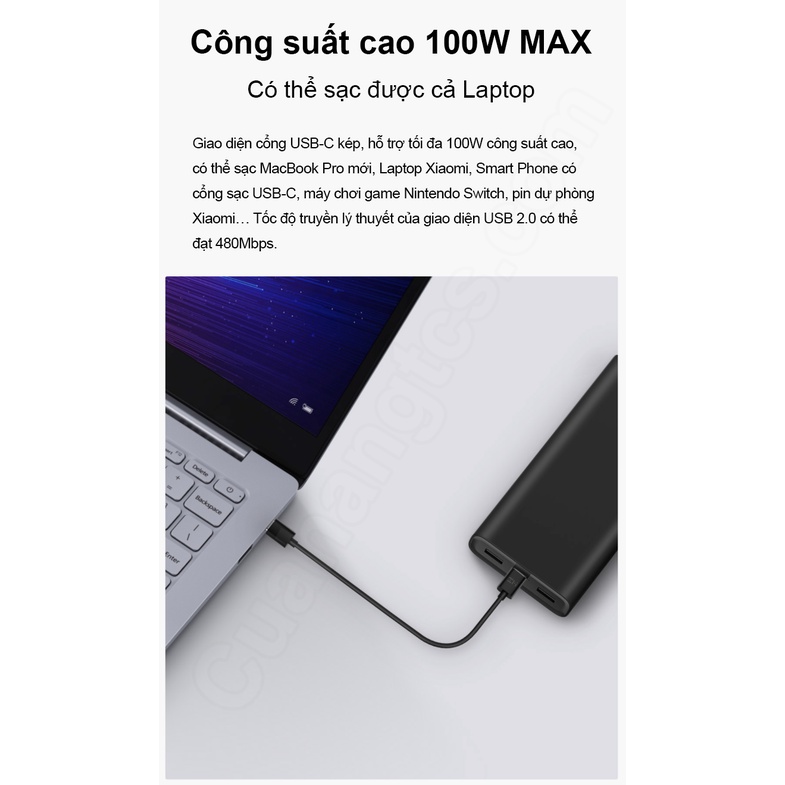 Dây sạc Zmi XM C to C USB-C to USB-C Cáp sạc AL308E 1.5m