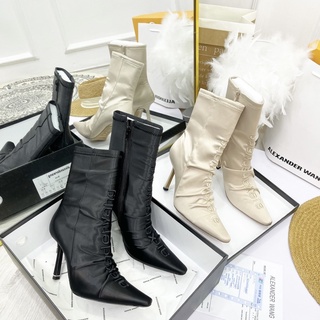 Bốt boot alex wang lụa gót nhonn spsl fullbox bill túi giấy