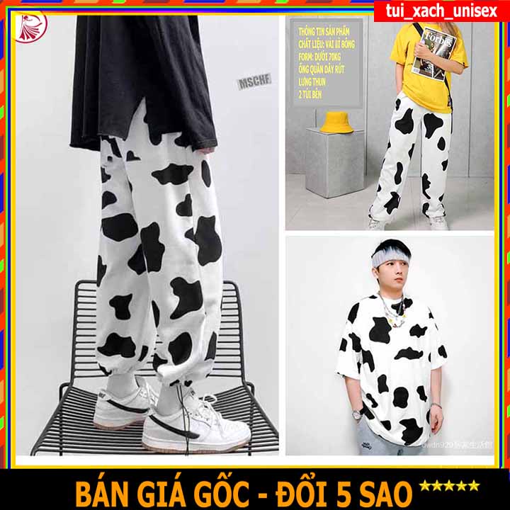 ❤️ GIÁ SỈ TẬN GÓC ❤️ SÉT BỘ BÒ SỮA QUẦN NỈ JOGGER DÂY RÚT + ÁO THUN FORM DƯỚI 70KG HỌA TIẾT TRẮNG ĐEN DÀI ĐẸP MỚI