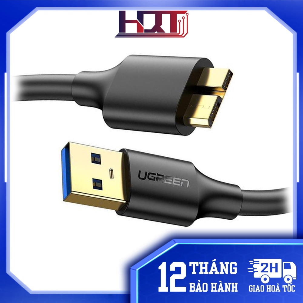 Dây cáp Micro USB 3.0, mạ vàng, dài từ 0.25-2M UGREEN US130 có dạng dây dẹt và tròn