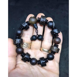 VÒNG TAY MÀU LẠT MA TÂY TẠNG KHẮC CHÚ ĐẠI BI A1