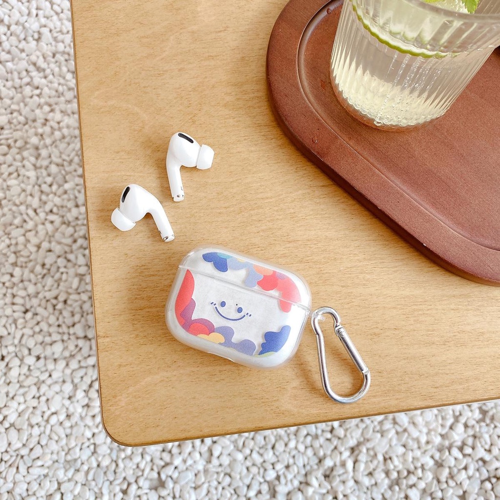 Airpods Jane color Smiley Soft TPU Case Wireless Headset Cover For Airpods 1/2/3 pro