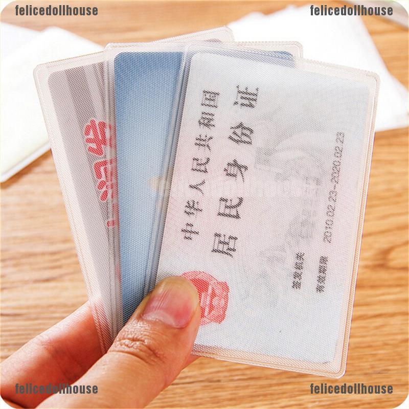 Set 10 túi nhựa pvc trong suốt đựng ngân hàng / thẻ tín dụng tiện lợi