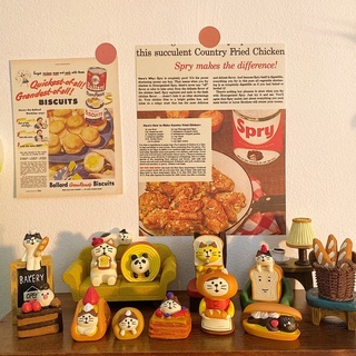 Mô hình mèo chủ đề về bánh mì