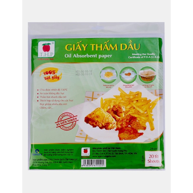 Giấy thấm dầu THP (20 tờ)