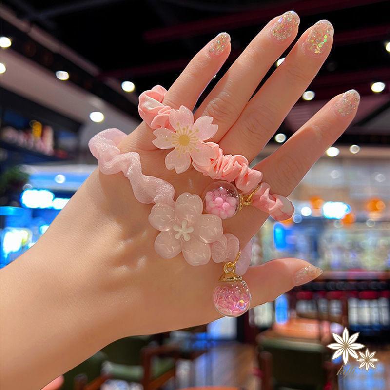 Dây Cột Tóc Cao Su Đính Hoa Nhỏ Xinh Thời Trang Mùa Hè Cho Bạn Gái