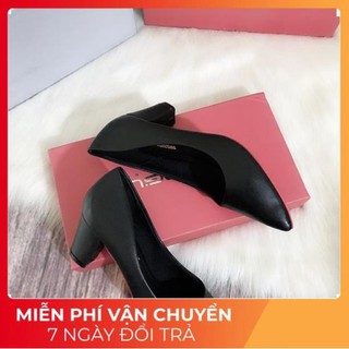 [FREESHIP- HÀNG SẴN][VIDEO HÌNH THẬT]Giày cao gót mã # 028CG5, bít mũi công sở cao 5cm