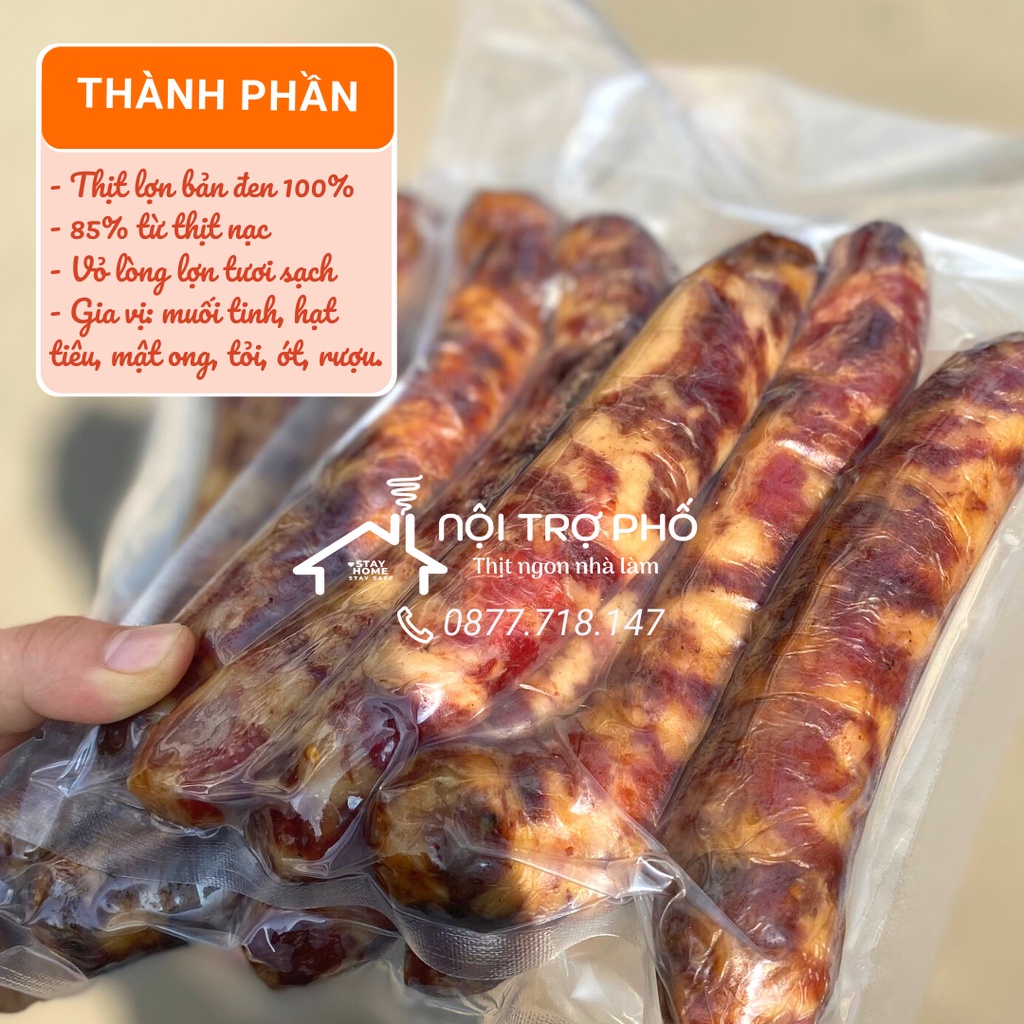 Lạp xưởng hun khói Nội Trợ Phố | Đặc sản Lạp sườn gác bếp Tây Bắc | thơm ngon chuẩn vị 5⭐(500g) | Tặng CHẲM CHÉO ĐỈNH | BigBuy360 - bigbuy360.vn