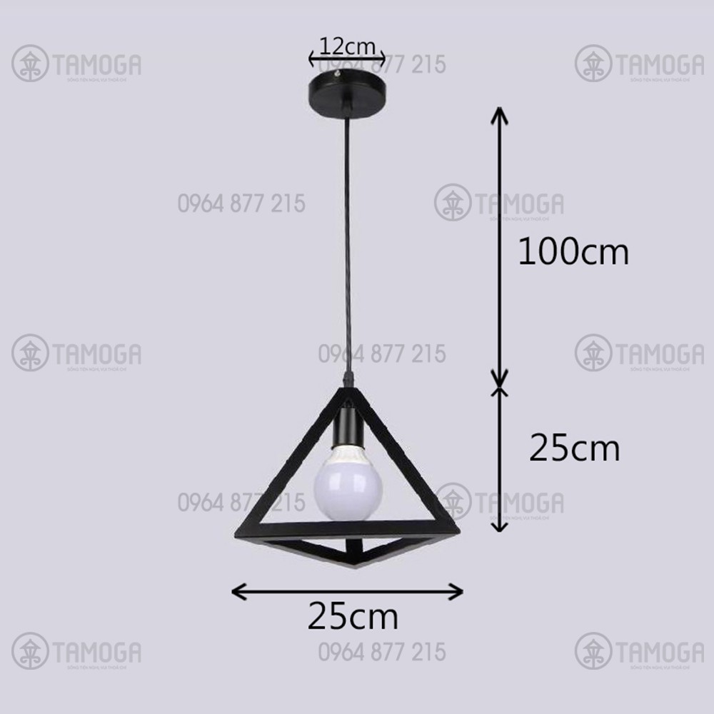 Đèn thả trần đơn trang trí hình tam giác DT 0072/1