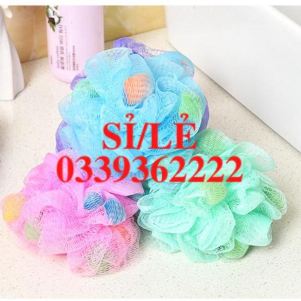 [ HAIANHSHOP ] Bông tắm size 10*10cm (18cm tính cả chiều dài dây) Duashop &gt;