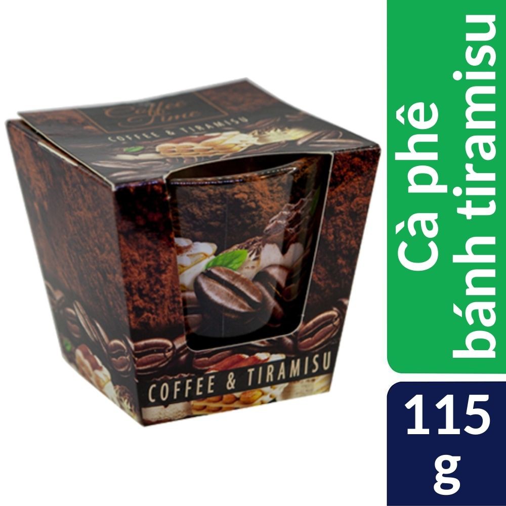 Ly nến thơm khử mùi Bartek Coffee Time 115g QT024465 - cà phê tiramisu, nến thơm phòng (giao mẫu ngẫu nhiên)