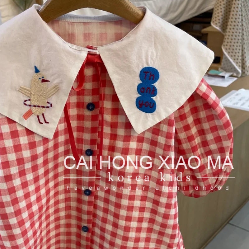 Đầm Công Chúa Thêu Họa Tiết Phong Cách Hàn Quốc Nhật Bản / Hàn Quốc Thời Trang Mùa Xuân 2022 Cho Bé Gái