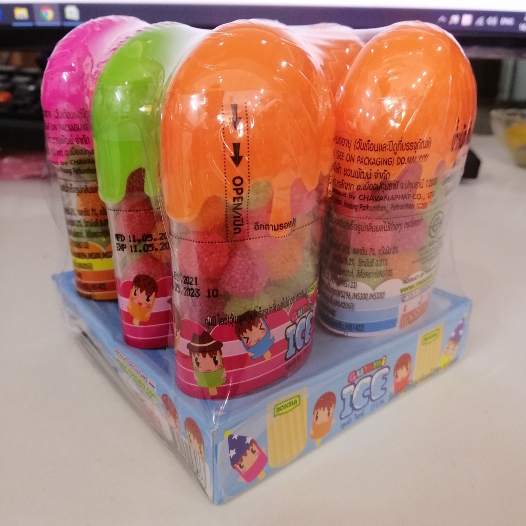 Kẹo Dẻo Gummi Ice Thái Lan Hiệu Roscela Hình Que Kem (Lốc 6 cái)