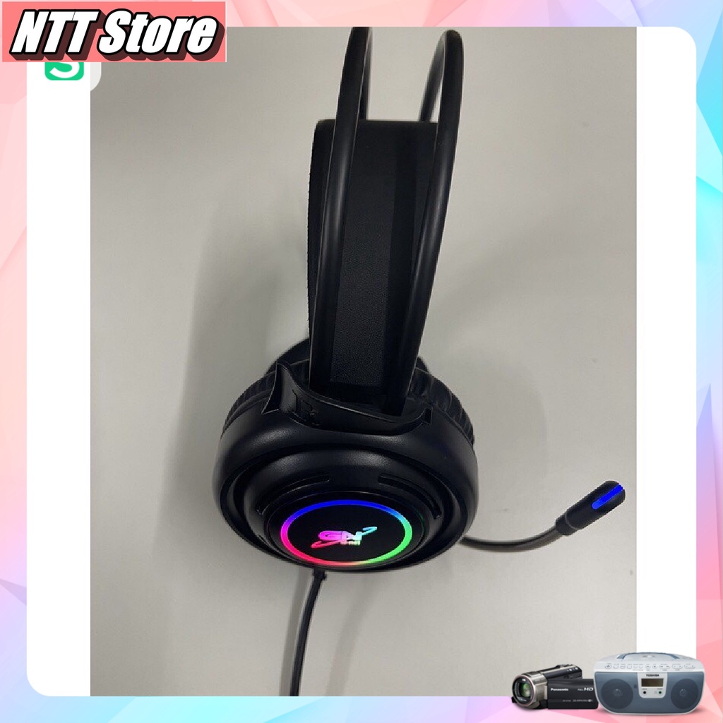 Tai Nghe Gaming Có Dây Chụp Tai Có Mic GNET GH3 Đèn LED 7 Màu - Tai Nghe Nhạc Máy Vi Tính PC Laptop Game Thủ