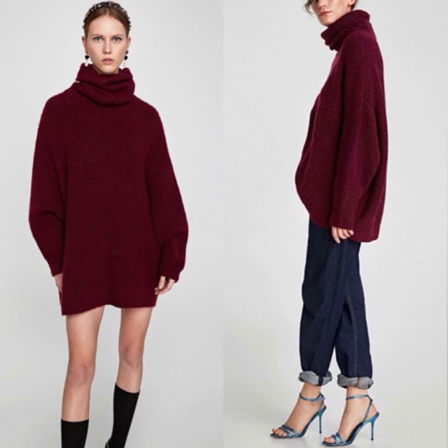 Áo len ZARA cổ cao xuất