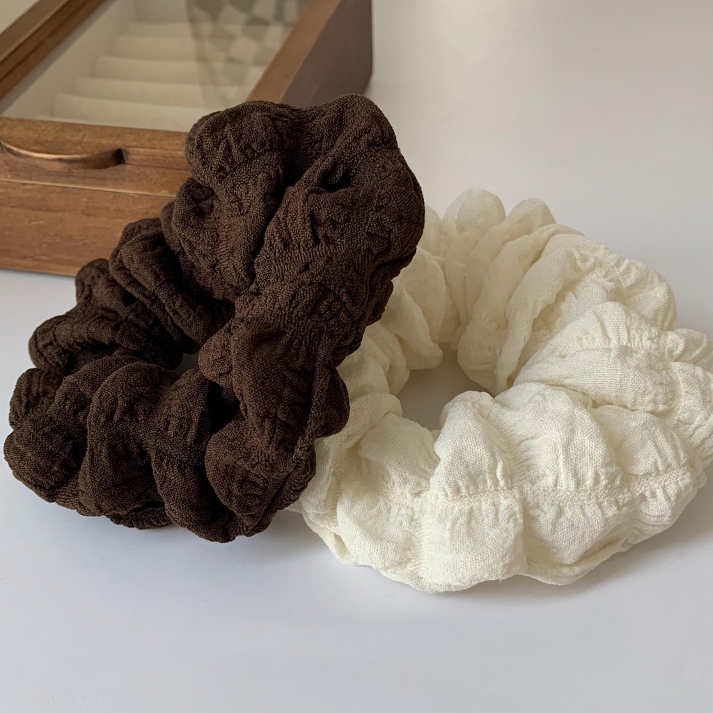 Dây Cột Tóc Màu Trơn Chất Liệu Mềm Mại Thời Trang Xinh Xắn 199038Nón Vành Đơn Giản Theo Phong Cách Retro Hàn Quốc