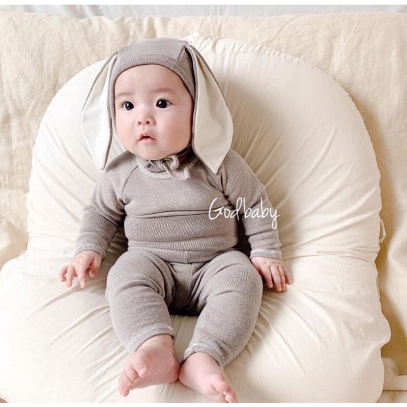 Bộ body suit thỏ bunny peekaboo made in hàn quốc