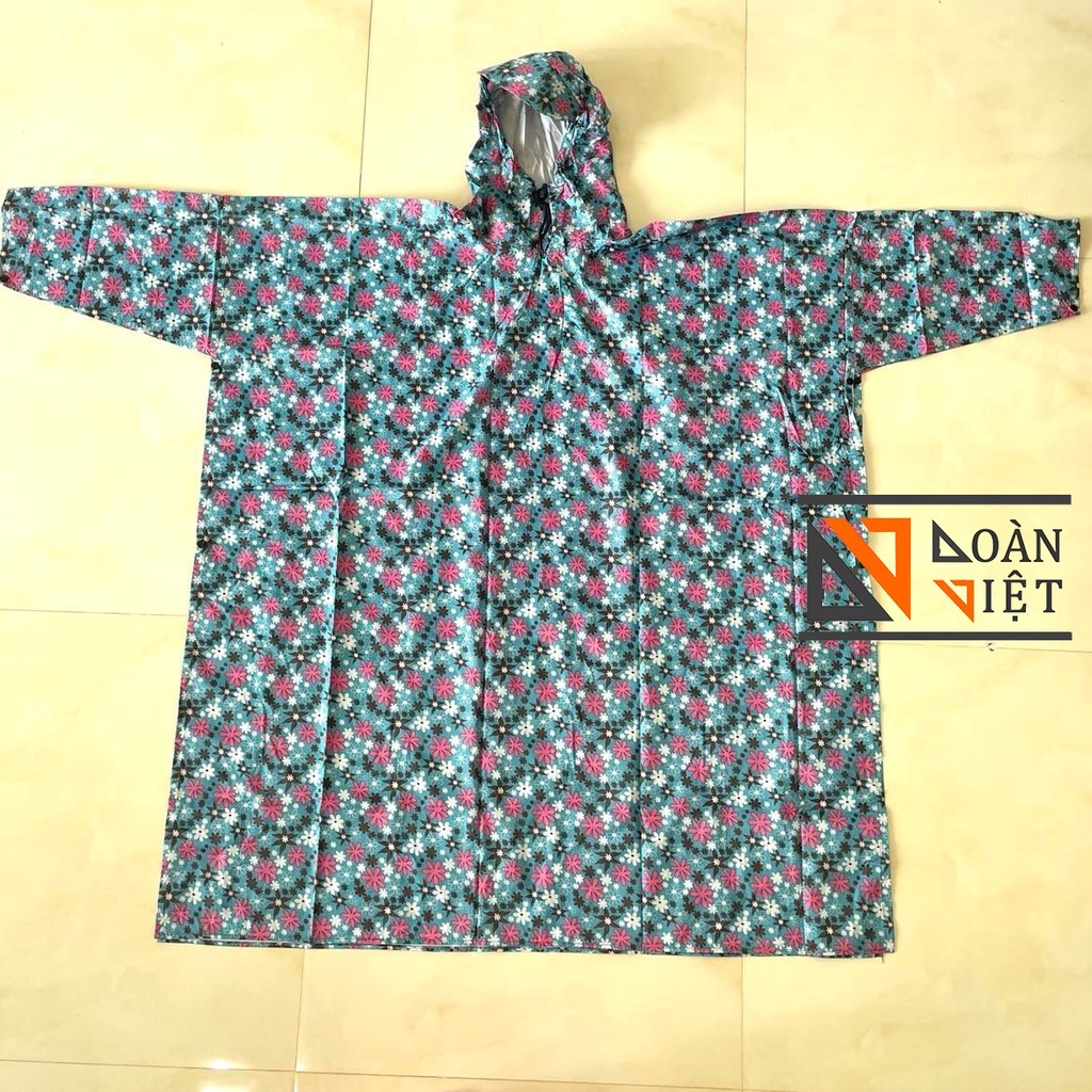Áo Mưa Bít, áo mưa cánh dơi có nút 1m2 (sò bông sọc)- Vài dù siêu bền,. Màu sắc năng động, sắc nét .Hàng tự gia công