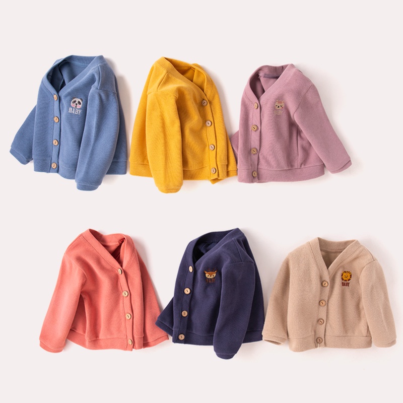 Áo khoác cardigan dệt kim thoải mái thời trang cho bé