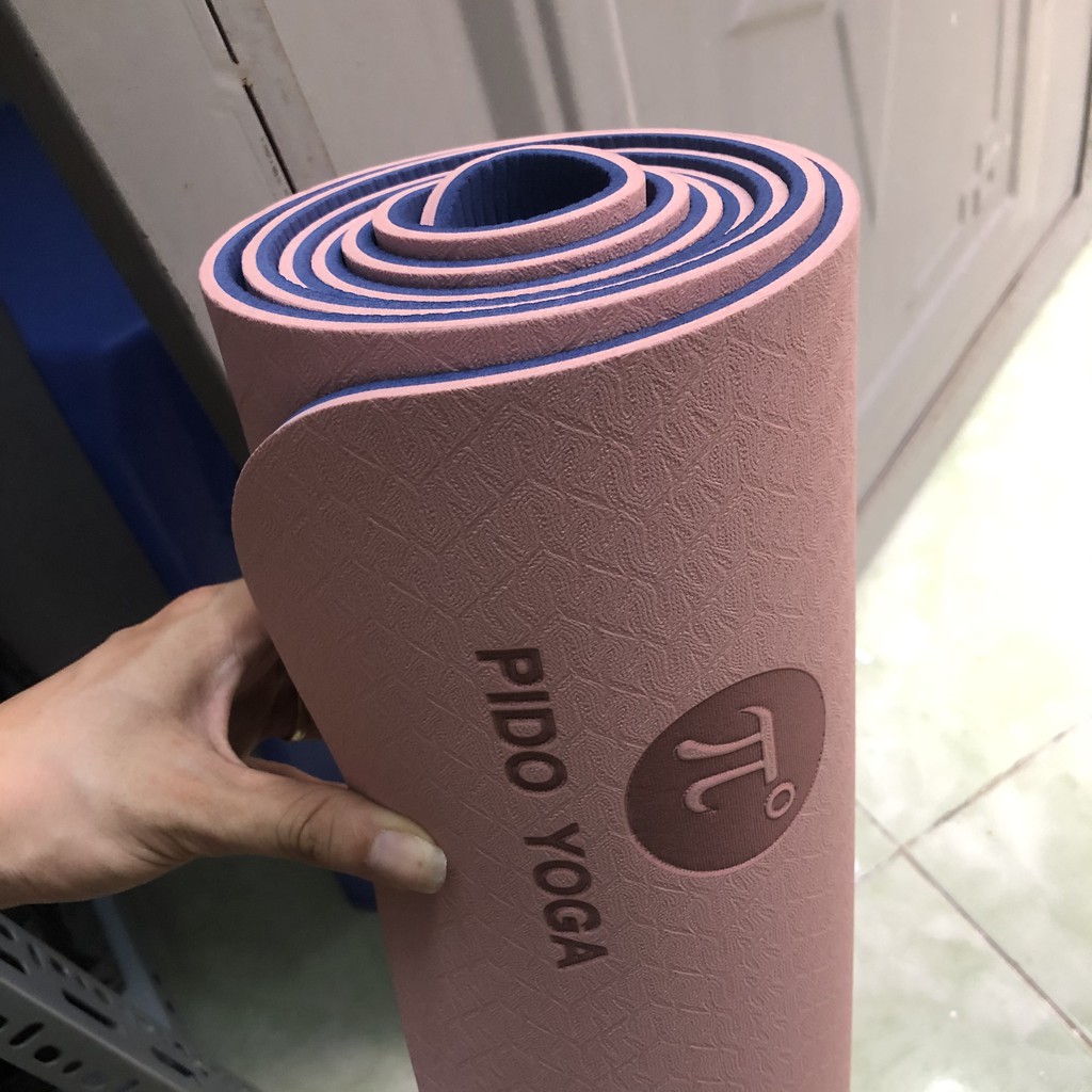 Thảm tập yoga 2 lớp cao cấp siêu bám không mùi chống trơn trượt, thảm yoga PIDO PD4502