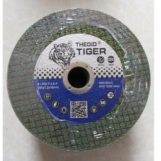 Đá Cắt Sắt Cắt Inox Tiger 100 (105x1.2x16mm) Hộp 100 Viên
