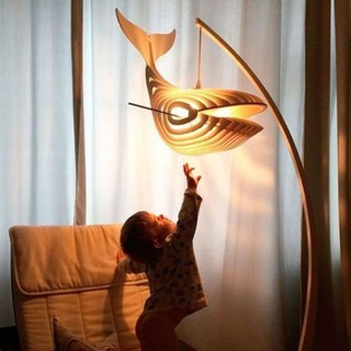 ĐÈN GỖ CÁ THẢ TRẦN TT0032