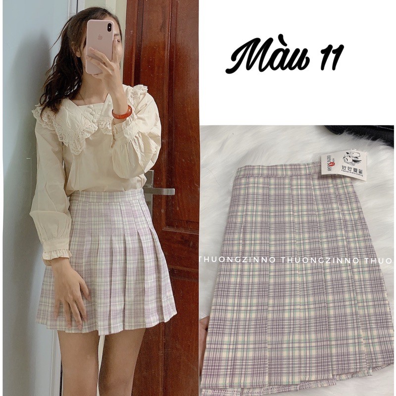 [Ảnh thật/Video]Chân váy tenis trơn/kẻ hàng Quảng Châu chân váy xếp li phong cách nữ sinh Hàn Quốc | BigBuy360 - bigbuy360.vn