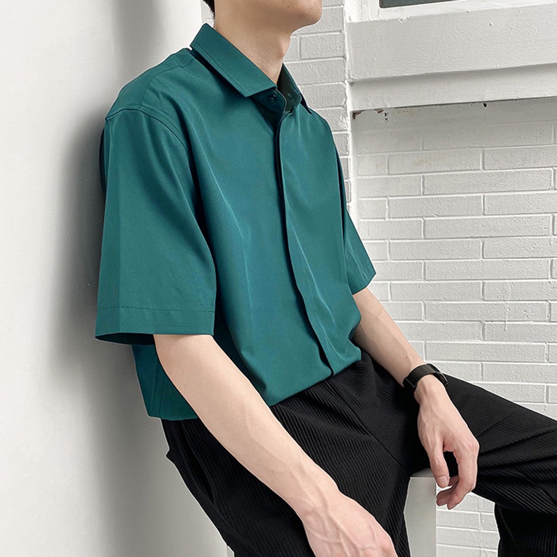 Áo Sơ Mi Tay Lỡ Mềm Mại Màu Trơn Đơn Giản Thời Trang Hè Trẻ Trung