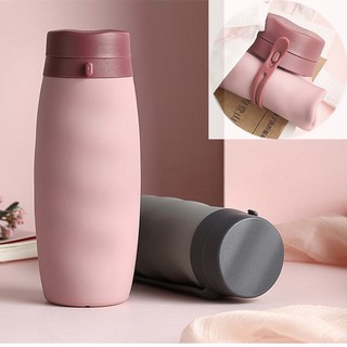 Bình Nước Silicone Dạng Gập Tiện Dụng 600ML