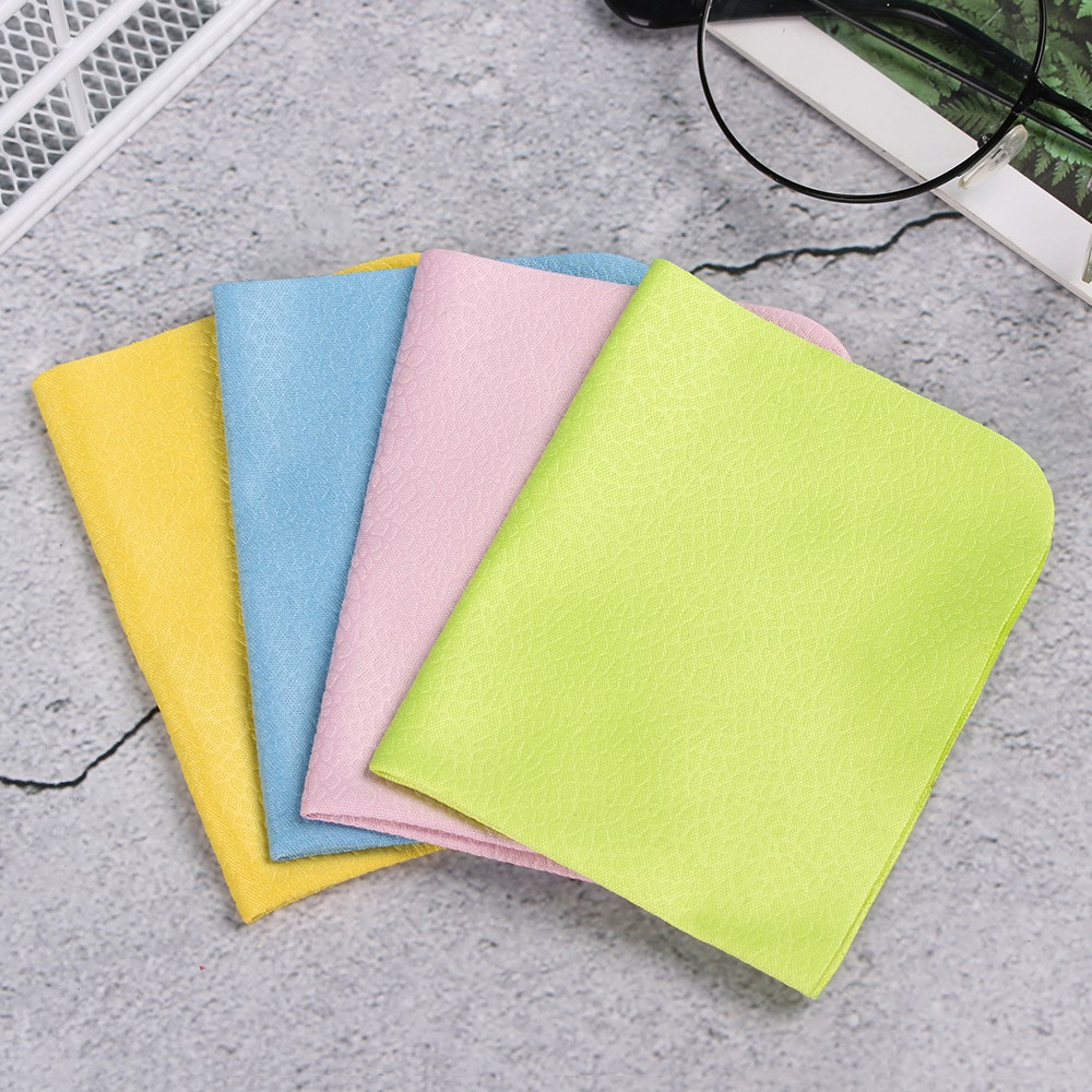 💜LAYOR💜 4 Pcs Random Color New Eyeglasses Cleaner Multi-color Microfiber Glasses Cleaning Cloth High quality Phone Screen Camera Lens Phone Screen